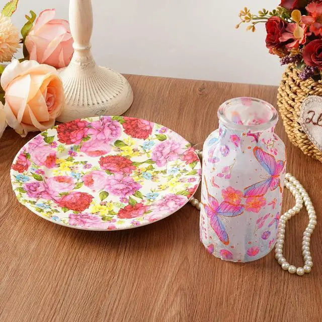 Alt view image 5 of 7 - 24 Pack Decoupage Napkins, 24 Styles Vintage Floral Napkins for Crafting
