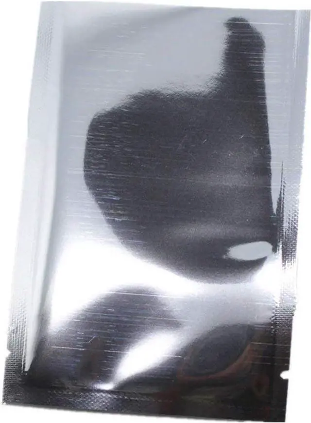 Main image of PABCK 100 Pack Silver Foil Pouch Open Top Heat Seal Mylar Bags 3.1x4.7 inch