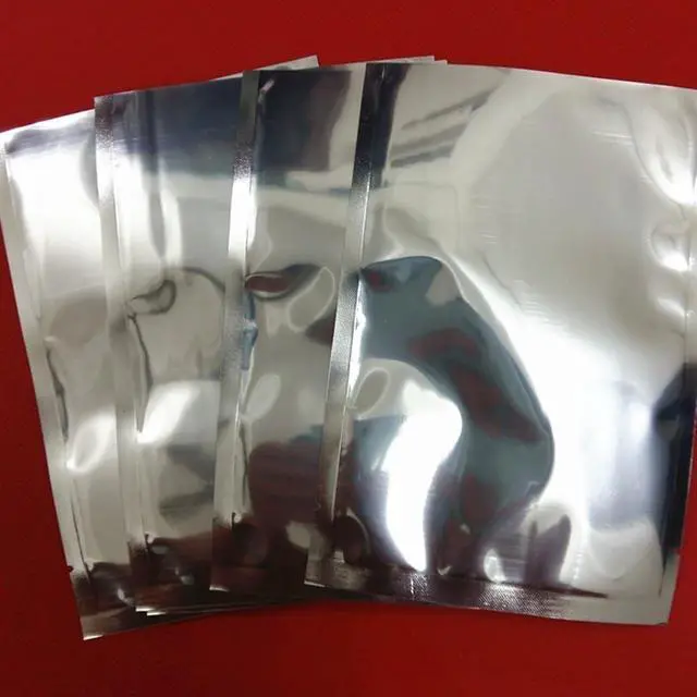 Alt view image 4 of 5 - PABCK 100 Pack Silver Foil Pouch Open Top Heat Seal Mylar Bags 3.1x4.7 inch