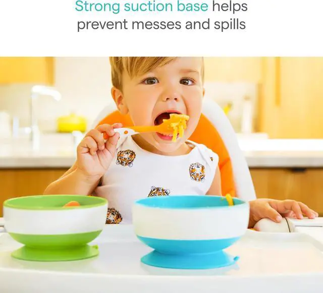 Alt view image 2 of 7 - Munchkin Stay Put Suction Bowls for Baby and Toddler, 3 Pack, Blue/Green/Purple