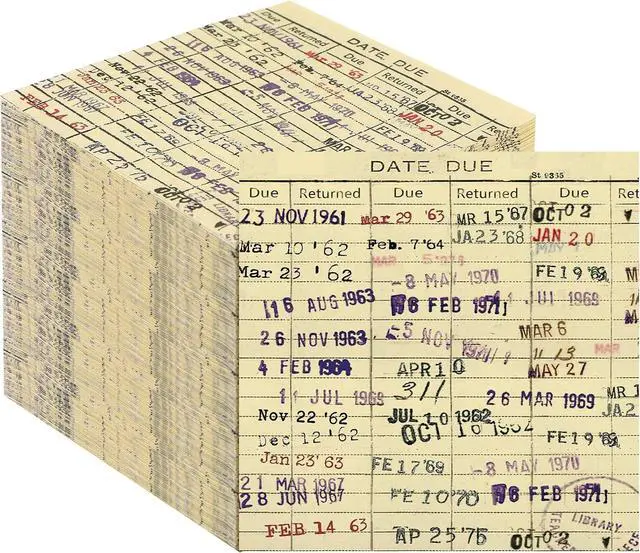 Main image of Crtiin 50 Pcs Due Date Card Book Club Paper Napkins Book Lovers Gifts