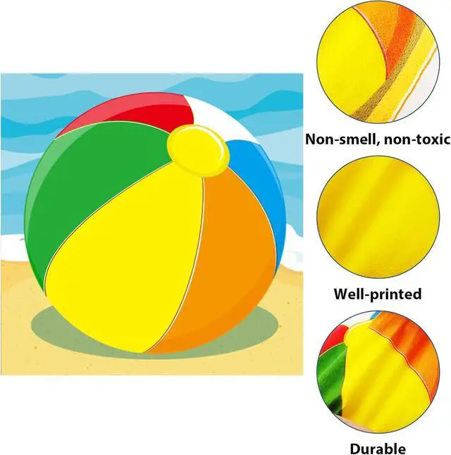 Alt view image 4 of 7 - 50pcs Beach Ball Party Napkins Disposable Summer Pool Ball Paper Napkins Supplies Decorations Beach Birthday Party Napkins Set for Baby Showers Holidays