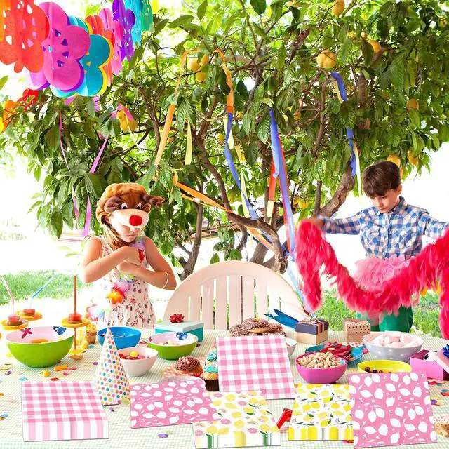 Alt view image 3 of 6 - Pink Lemon Party Supplies,40Pcs Lemon Party Napkins Summer Fruit Party Decoration Pink Lemonade Theme Decoration for Lemon Baby Shower,Bridal Shower Party