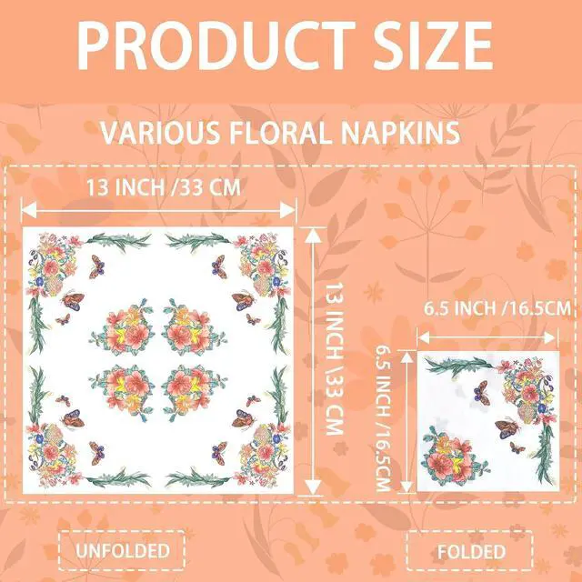 Alt view image 5 of 7 - 20 Pack Assorted Floral Napkins Decoupage Decorative, Decoupage Napkins Cocktail Decorative Paper for Birthday Party Beautiful Gorgeous, 20 styles of decorative paper (Style 1)