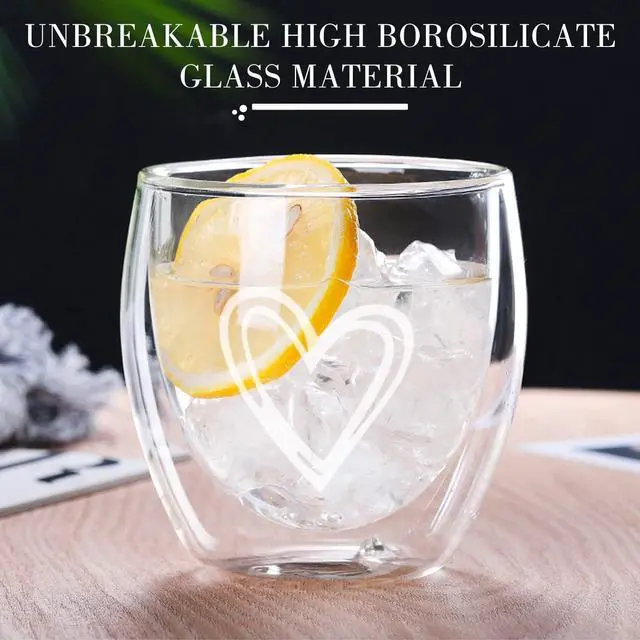 Alt view image 4 of 7 - Gute 4Pcs Double Wall Glass Espresso Cups,Clear Italian Doppio