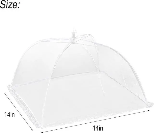 Alt view image 2 of 7 - HBlife 3 Pack 14x14in Colored Pop-Up Mesh Food Cover Tent for Outside