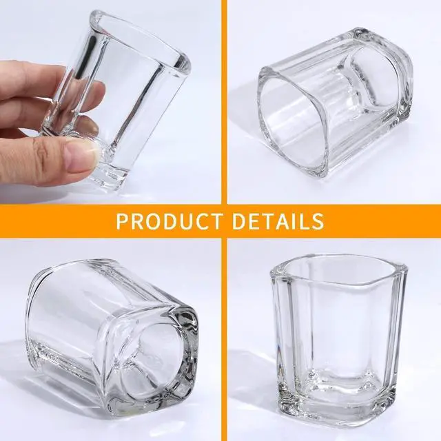 Alt view image 3 of 6 - 2 oz Glass Shot Glasses Set with Heavy Base, 6 Pack