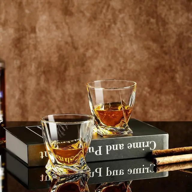 Alt view image 6 of 7 - PARACITY Whiskey Glasses Set of 2, Old Fashioned Cocktail Glass, 10 OZ Whiskey Glasses, Bourbon Glasses, Rocks Glasses for Scotch, Liquor Vodka, Bourbon, Whiskey Gifts for Men, Husband, Boyfriend