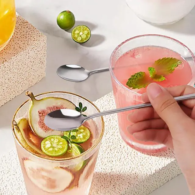 Alt view image 7 of 7 - KTOJOY 4 Pcs Stainless Steel Cocktail Stirring Spoons 9 inch Coffee Stirrers Ice Tea Spoon Stainless Steel Cocktail Stirring Spoons
