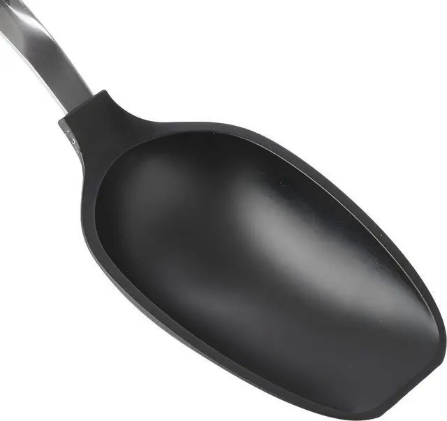 Alt view image 3 of 7 - Everyday 13-Inch Flat Edge Basting Spoon Heat Resistant Nylon Head (Safe to 400°F) with Stainless Steel Connection Safe for Nonstick & Ceramic Cookware, Durable Kitchen Spoon