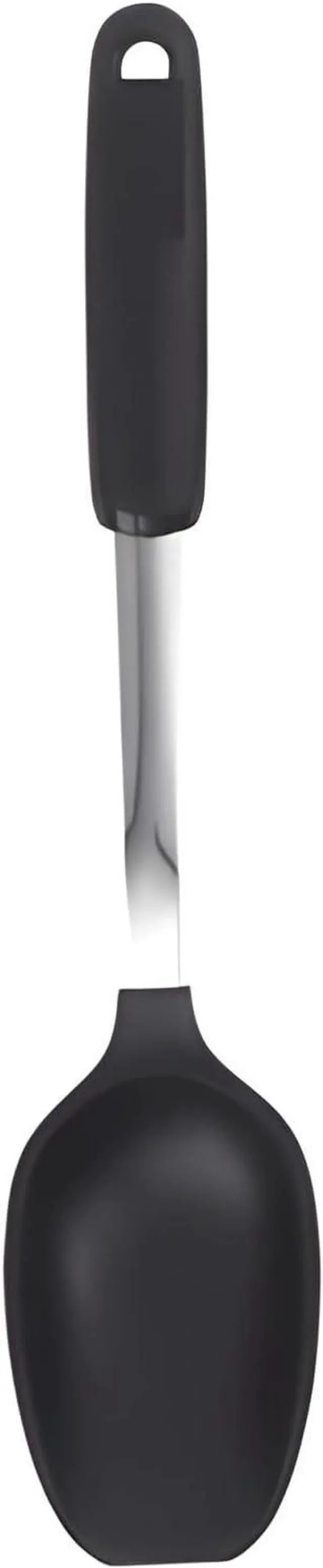 Alt view image 7 of 7 - Everyday 13-Inch Flat Edge Basting Spoon Heat Resistant Nylon Head (Safe to 400°F) with Stainless Steel Connection Safe for Nonstick & Ceramic Cookware, Durable Kitchen Spoon