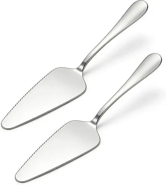 Main image of 2-Piece Cake Server & Pie Cutter Set, Stainless Steel Triangle Spatula