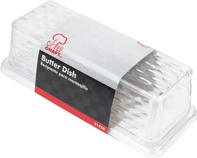 Alt view image 2 of 4 - Chef Craft Select Plastic Butter Dish, 7 Inches In Length, Clear
