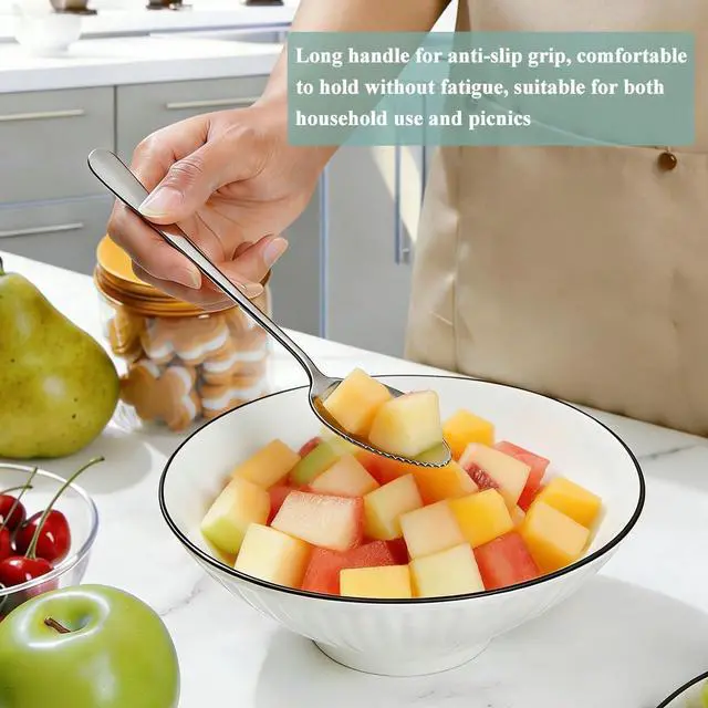 Alt view image 7 of 7 - Berglander Grapefruit Spoons and Grapefruit Knife 5 Pieces, Stainless Steel Grapefruit Spoon Utensil Set, Serrated Edge Thick Handle Tool for Grapefruit, Kiwi, Apple, Citrus Fruit & Dessert