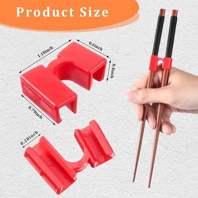 Alt view image 2 of 7 - Patelai 5 Pairs Reusable Chopstick Helpers, Warm Color