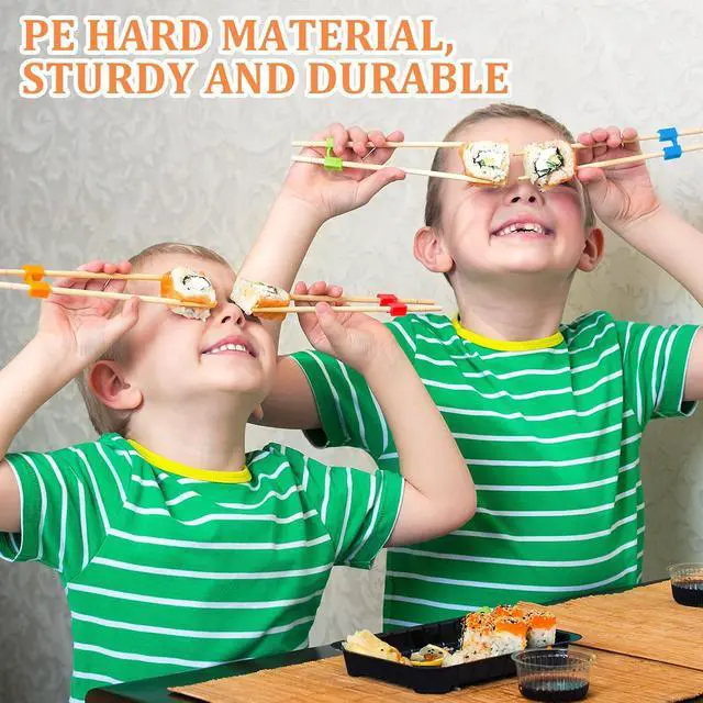 Alt view image 5 of 7 - Patelai 5 Pairs Reusable Chopstick Helpers, Warm Color