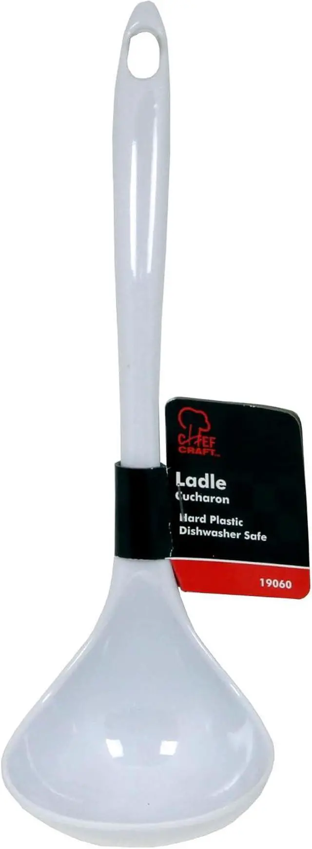 Alt view image 2 of 3 - Chef Craft Basic Melamine Cooking Ladle, 10.5 Inch, White