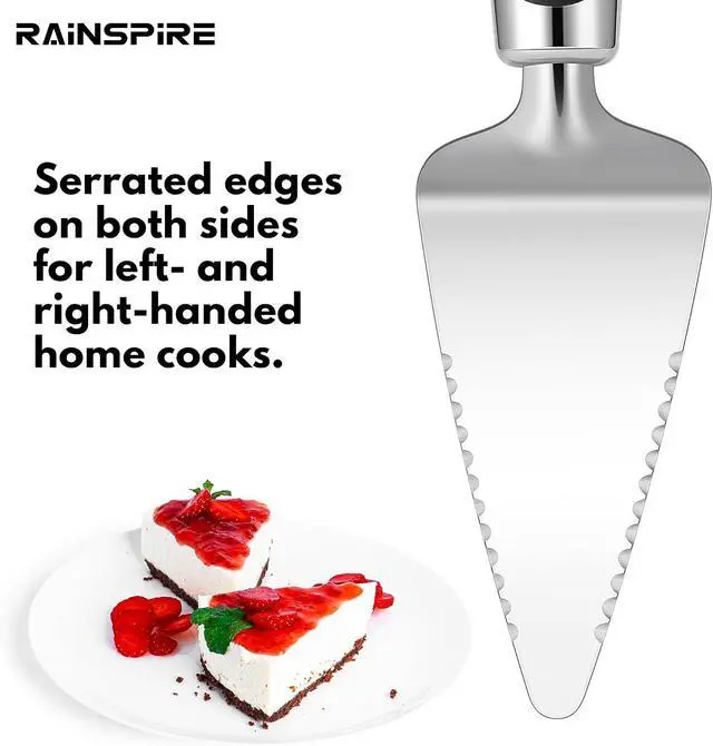 Alt view image 4 of 7 - Heavy Duty Pie Server Spatula Stainless Steel Cake Cutter Thick Blade