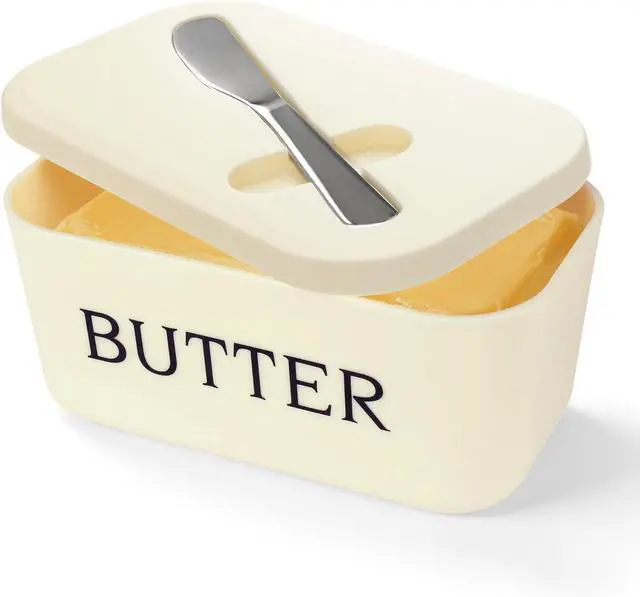 Main image of Butter Dish with Lid, Countertop & Fridge Butter Holder