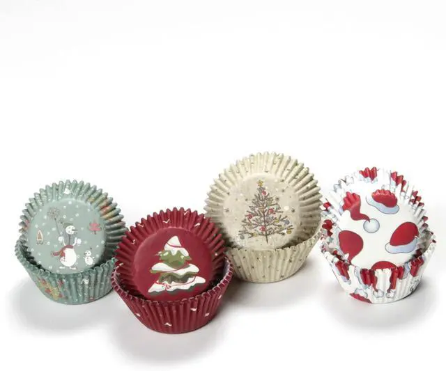 Alt view image 3 of 3 - Chef Craft Paper Patterned Cupcake Liners, 50 Count, Red/Green/White