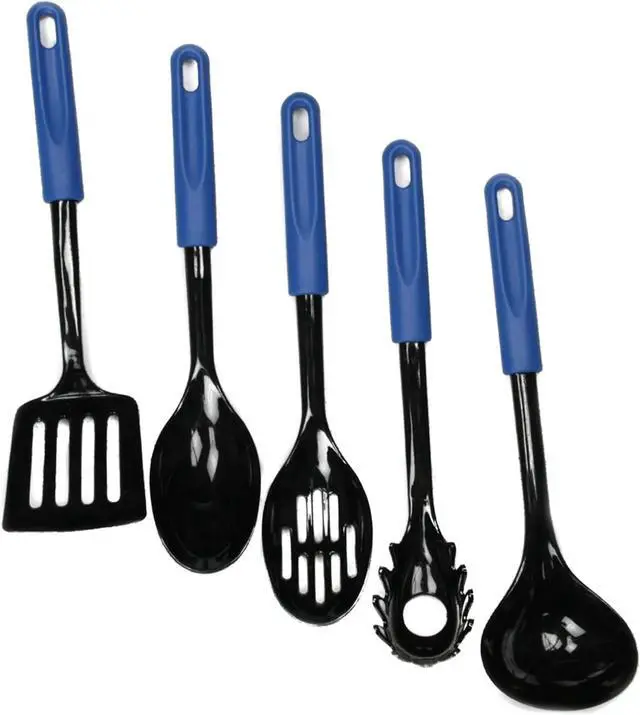 Alt view image 4 of 4 - Chef Craft Basic Nylon Slotted Spoon, 11.5 inch, Blue/Black