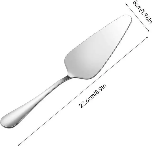 Alt view image 2 of 6 - Cake Pie Servers Set,Stainless Steel Pizza Cake Slicer Server,Cake Cutter with Serrated Edges for Kitchens Restaurants Brithday Parties Set of 6