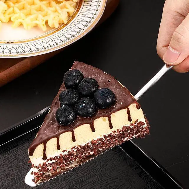Alt view image 6 of 6 - Cake Pie Server, 2 Pack Stainless Steel Pizza Pastry Cake Slicer Server Set, Cake Cutter with Serrated Edges for Kitchen, Restaurants, Wedding, Birthdays and Parties