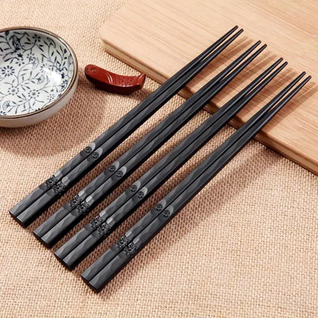 Alt view image 5 of 7 - YFWOOD 5 Pairs Fiberglass Chopsticks, Dishwasher Safe Reusable Chop sticks