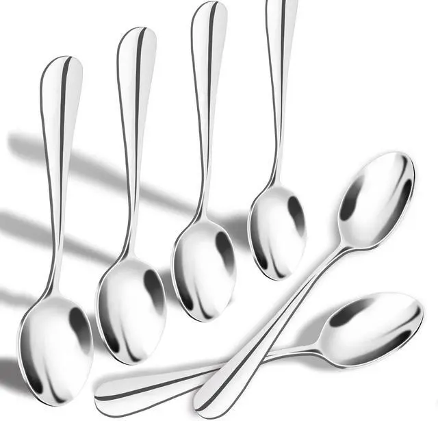 Main image of SONGZIMING Demitasse Espresso Spoons, Mini Coffee Spoon, 4.9 Inch Stainless Steel Small Spoons for Dessert, Tea,Set of 6