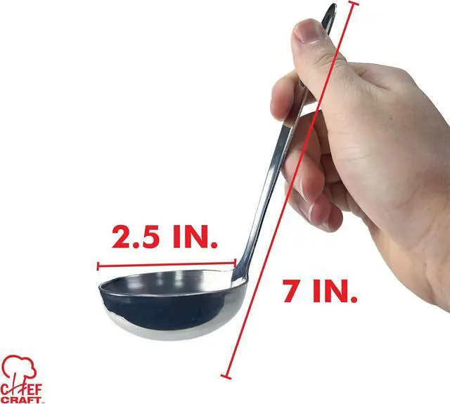 Alt view image 4 of 4 - Chef Craft Select Serving Ladle, 8 inch, Stainless Steel