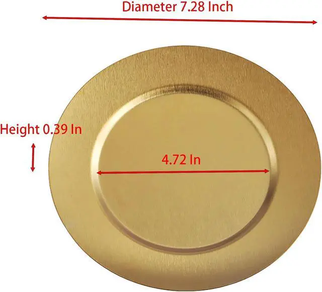 Alt view image 2 of 6 - 1 Pcs 7 Inch Small Circular Trinket Tray, Gold Stainless Steel, Flat Bottom, for Serving Trays Towel Storage Dish Plate Tea Fruit Trays Cosmetics Jewelry Plate Decorative Storage Tray (1)