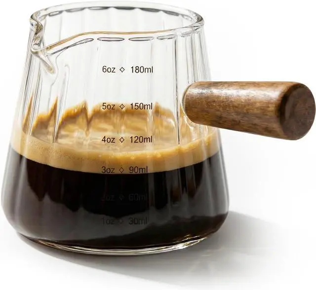 Main image of 6oz Espresso Shot Cups, Glass Measuring Cup, Coffee Bar Accessories