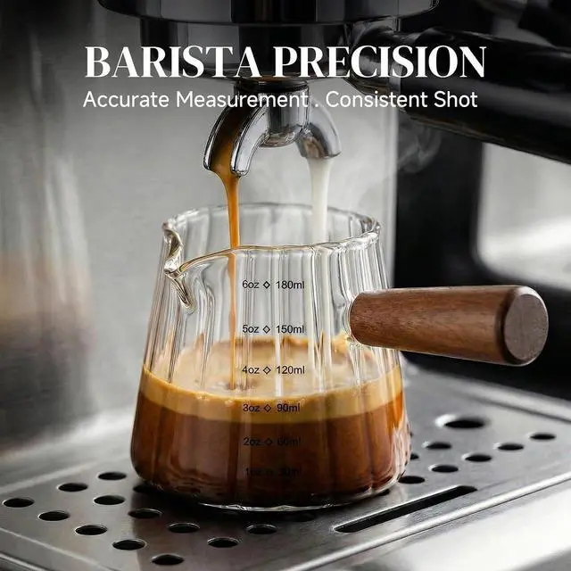 Alt view image 2 of 7 - 6oz Espresso Shot Cups, Glass Measuring Cup, Coffee Bar Accessories