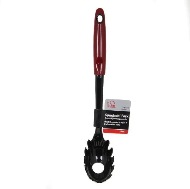 Alt view image 2 of 4 - Chef Craft Select Nylon Cooking and Serving Spaghetti or Pasta Fork, 12.5 Inch, Red
