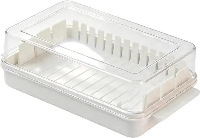 Main image of Plastic Butter Dish with Lid for Countertop,Butter Container Tray with Lid