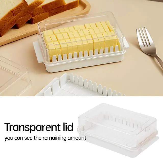 Alt view image 5 of 7 - Plastic Butter Dish with Lid for Countertop,Butter Container Tray with Lid