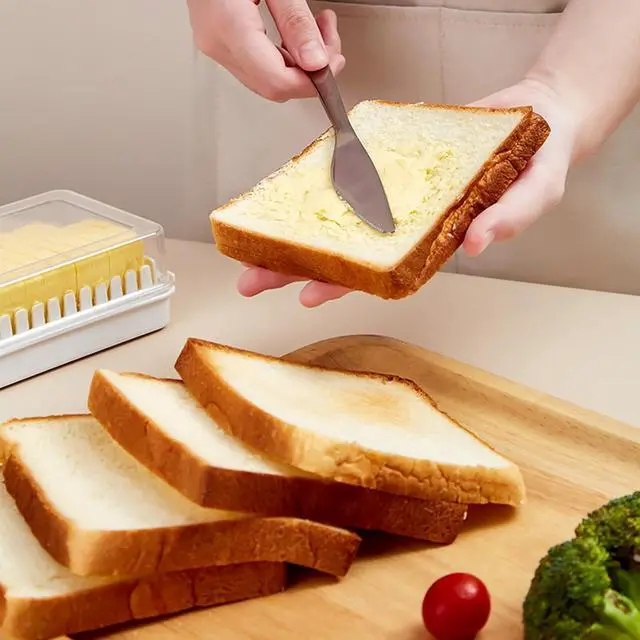 Alt view image 6 of 7 - Plastic Butter Dish with Lid for Countertop,Butter Container Tray with Lid