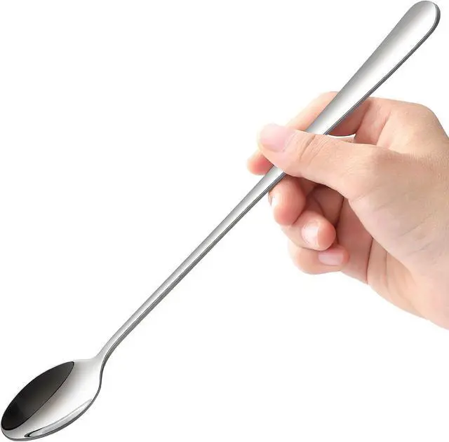 Alt view image 7 of 7 - IQCWOOD Ice Tea Spoons, 9 Inch Long Handle Spoons, Cocktail Stirring Spoon