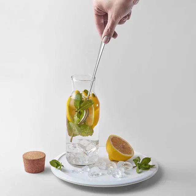 Alt view image 6 of 7 - IQCWOOD Ice Tea Spoons, 9 Inch Long Handle Spoons, Cocktail Stirring Spoon