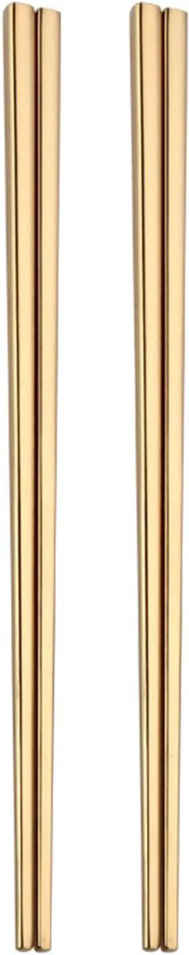 Main image of Stainless Steel Chopsticks,Reusable ,Dishwasher Safe , Easy to Use2 PCS,golden