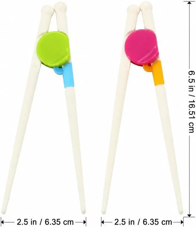 Alt view image 3 of 6 - PandaEar 2 Pairs Kids Training Chopsticks, Reusable Dishwasher Safe