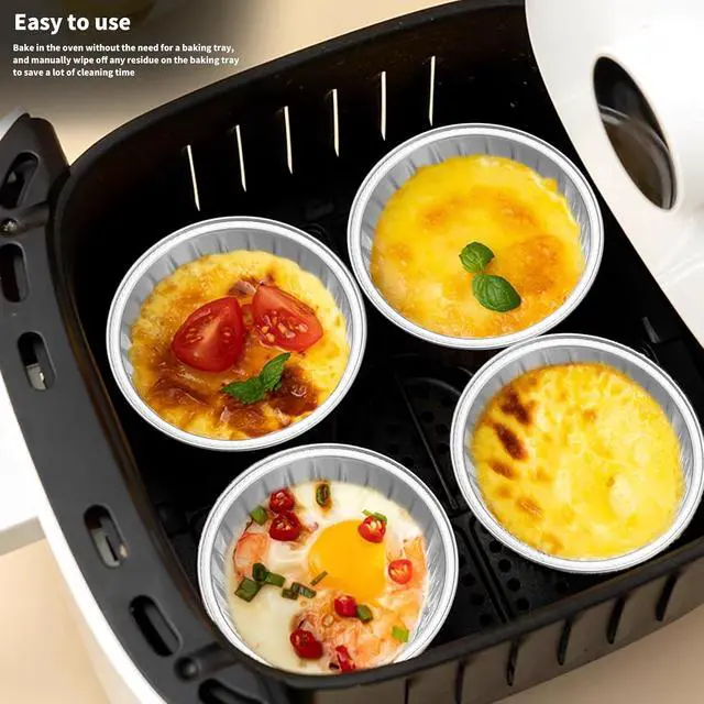 Alt view image 5 of 7 - Graduation Party 50Pcs Mini Aluminum Foil Cupcake,5oz Baking Cups with Lids