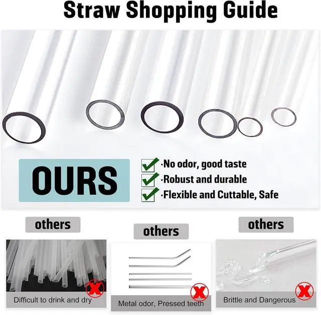 Alt view image 4 of 7 - PROOCI 10-Pack 12" Reusable Straws for Stanley & Yeti 30oz-40oz Cup Tumbler