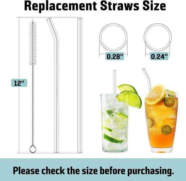 Alt view image 6 of 7 - PROOCI 10-Pack 12" Reusable Straws for Stanley & Yeti 30oz-40oz Cup Tumbler