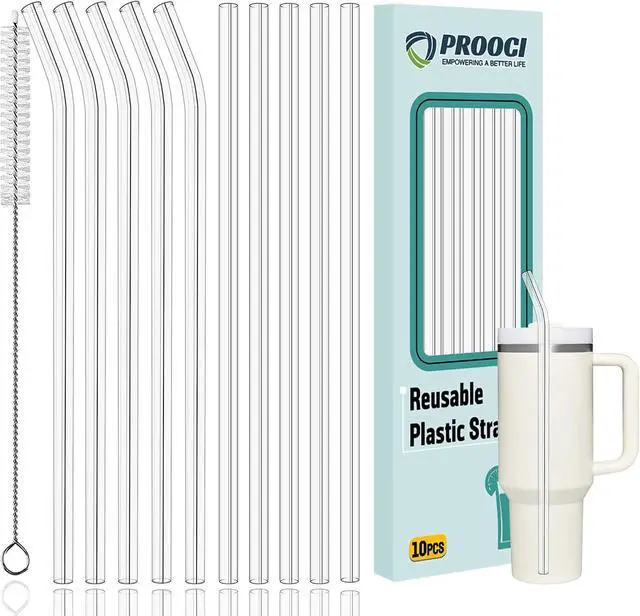 Alt view image 7 of 7 - PROOCI 10-Pack 12" Reusable Straws for Stanley & Yeti 30oz-40oz Cup Tumbler