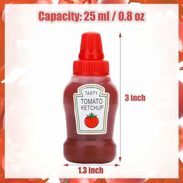 Alt view image 3 of 7 - 4 Pcs Mini Ketchup Bottle Containers for Lunch Box, Kids Lunch Accessories