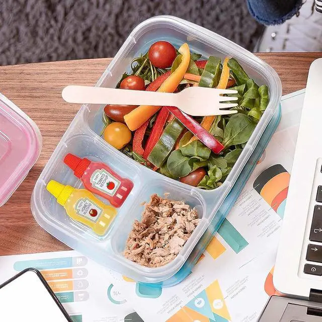 Alt view image 7 of 7 - 4 Pcs Mini Ketchup Bottle Containers for Lunch Box, Kids Lunch Accessories