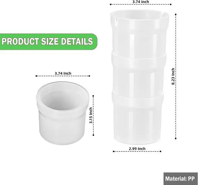 Alt view image 6 of 7 - Piping Bag Holder Stand for Filling, 1 Pack, 10 Silicone Ties