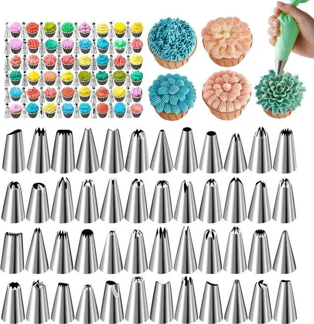 Main image of Hendiy Piping Tips Set, 48 Cake Decorating Tip