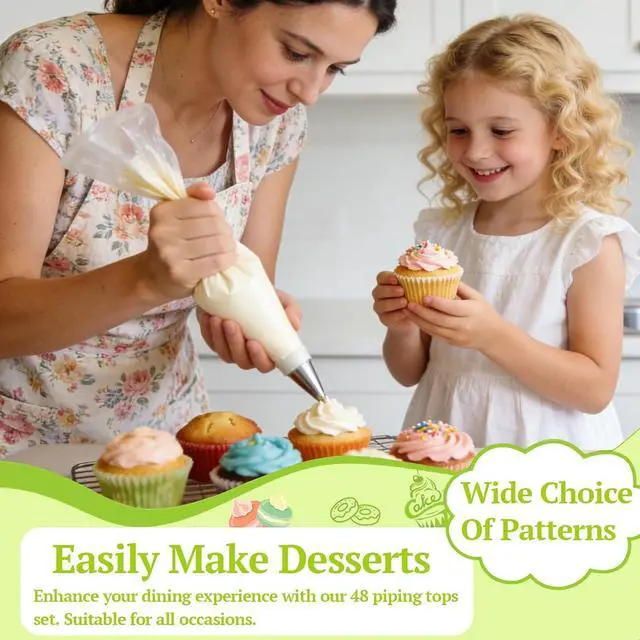 Alt view image 2 of 6 - Hendiy Piping Tips Set, 48 Cake Decorating Tip